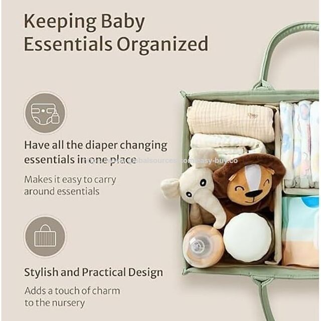 Bolsa de Fraldas Multifuncional para Bebê - Bolsa de Mão para Fraldas e Bolsa para Mamãe