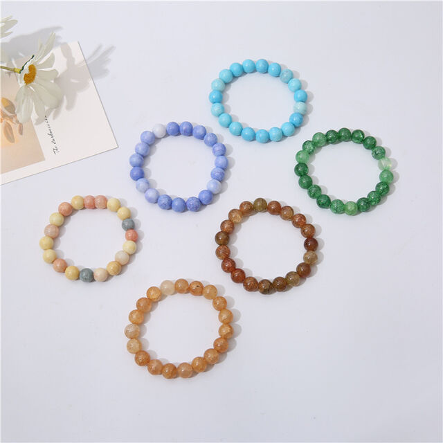 Pulsera de cuentas de vidrio triturado de jade de 10 mm de nuevo estilo, accesorios de rosario, un pequeño regalo para novias. Venta directa de fábrica