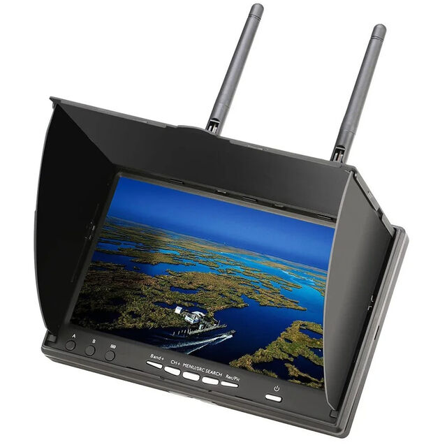 Monitor FPV de 7 Pulgadas de Alto Brillo con Receptor de Diversidad para Pilotos de Drones