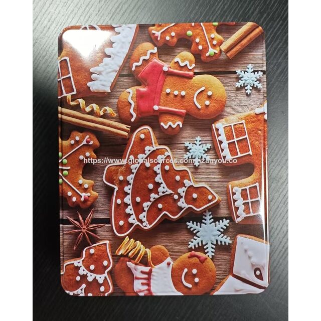Festliche Lebkuchen-Keksdose für Weihnachtsgeschenke