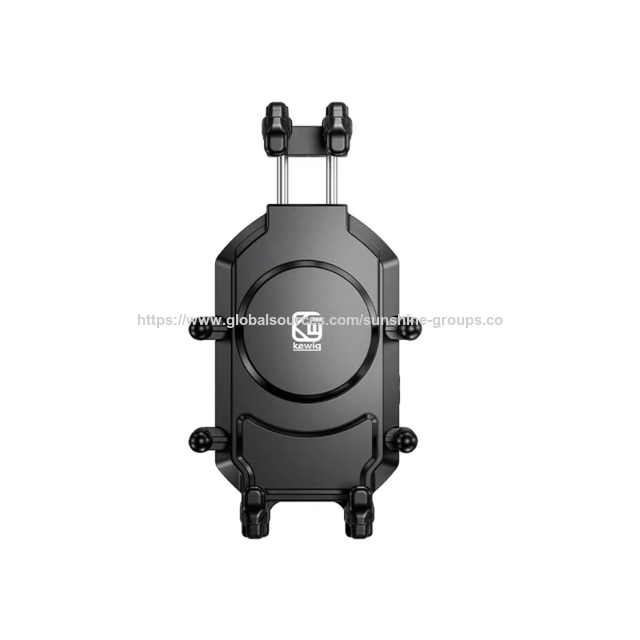 Suporte de Telefone para Motocicleta em Liga de Alumínio, Suporte de 8 Garras Preto, Rotação de 720 Graus, Operação com Uma Mão