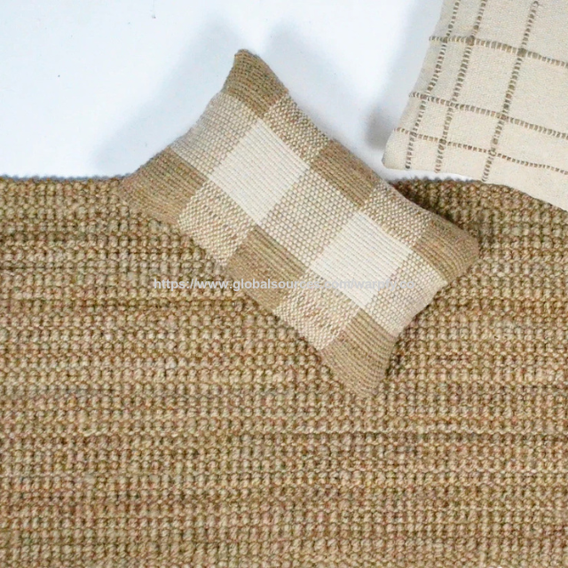Tapis en jute naturel durable personnalisable à prix usine avec texture bouclée 5 plis pour cuisine/entrée, fabriqué en ODM/OEM.