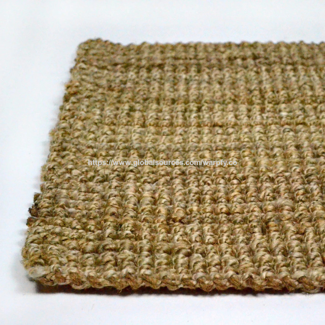 Tapis en jute naturel durable personnalisable à prix usine avec texture bouclée 5 plis pour cuisine/entrée, fabriqué en ODM/OEM.