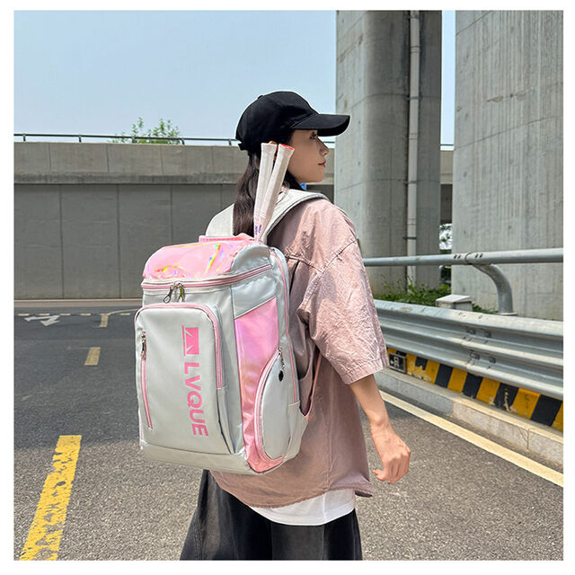 Mochila Deportiva Impermeable Grande Antirrobo con Bolsillo y Transpirable para Almacenamiento de Zapatos, Ideal para Camping, Raquetas de Tenis y Bádminton