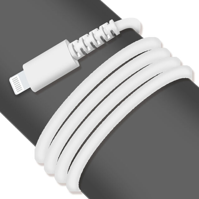 كابل USB أبيض لجهاز آيفون بطول 1 متر للمزامنة والشحن