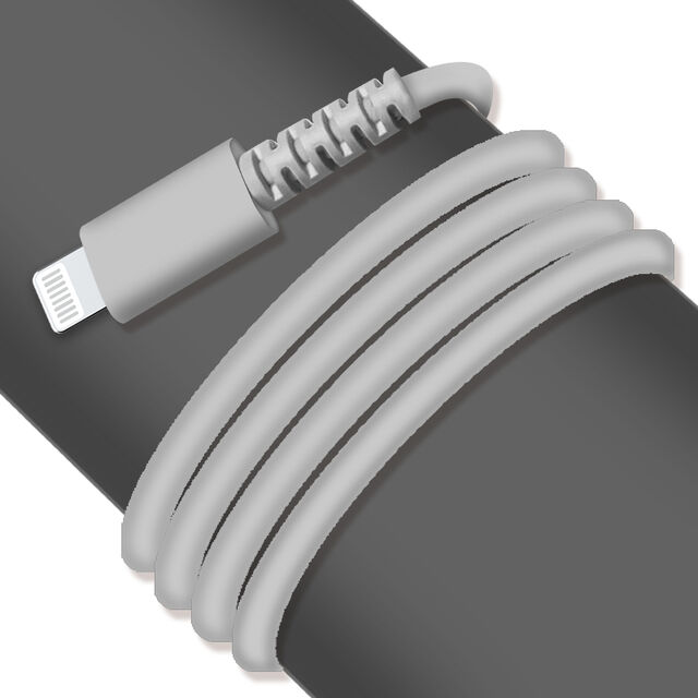 كابل USB أبيض لجهاز آيفون بطول 1 متر للمزامنة والشحن