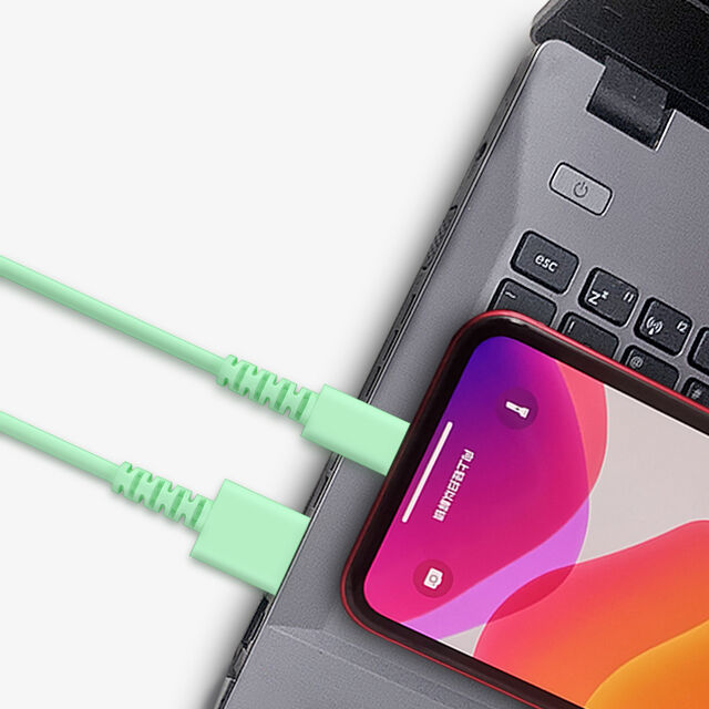 كابل USB أبيض لجهاز آيفون بطول 1 متر للمزامنة والشحن