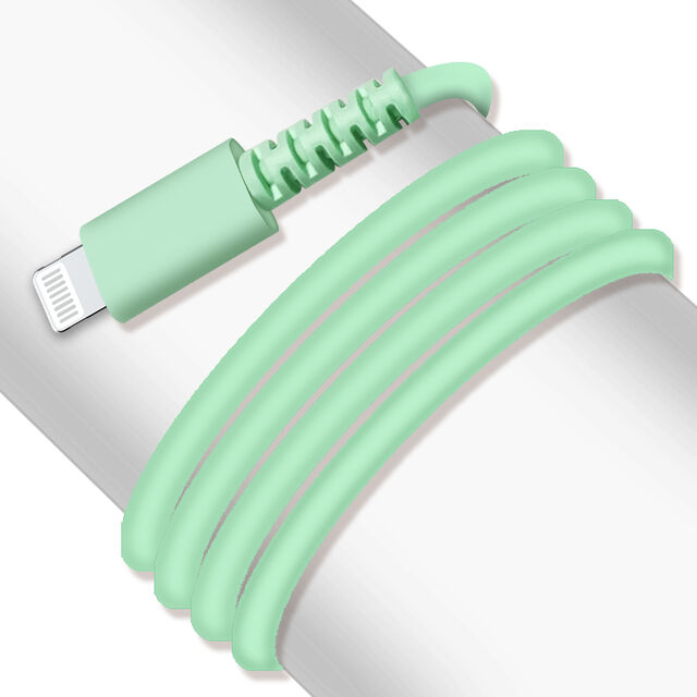 كابل USB أبيض لجهاز آيفون بطول 1 متر للمزامنة والشحن