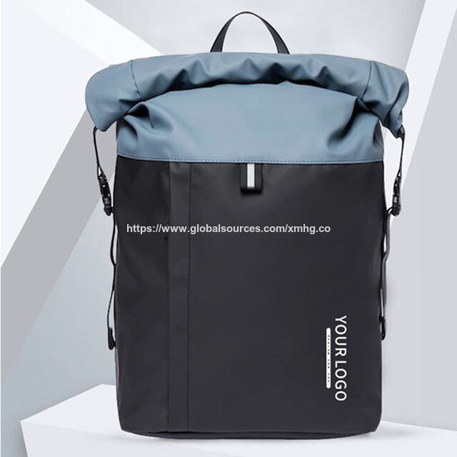 Mochila Unisex con Diseño de Fábrica, Rollo Superior a la Moda con Correa de Hombro, Poliéster Ligero y Suave para Uso en Exteriores