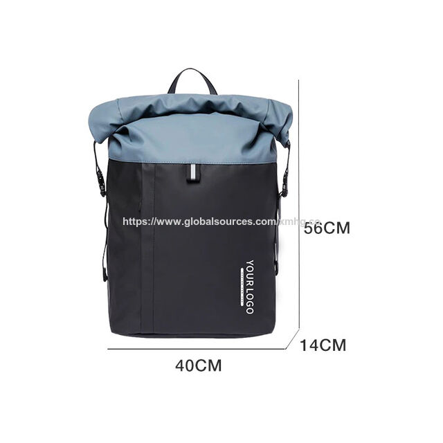 Mochila Unisex con Diseño de Fábrica, Rollo Superior a la Moda con Correa de Hombro, Poliéster Ligero y Suave para Uso en Exteriores