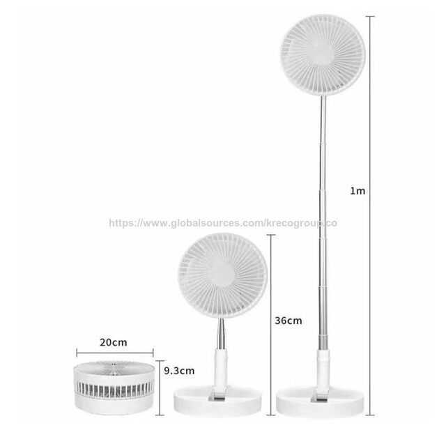 Ventilateurs rechargeables USB, Ventilateurs rechargeables, Ventilateurs de bureau, Ventilateurs électriques à pince, Ventilateur à disque télescopique, KRE-KDF-1807