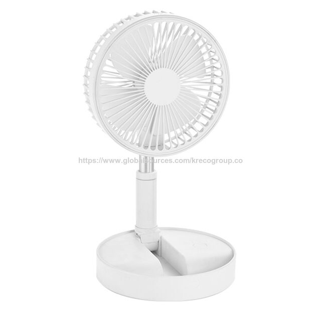 Ventilateurs rechargeables USB, Ventilateurs rechargeables, Ventilateurs de bureau, Ventilateurs électriques à pince, Ventilateur à disque télescopique, KRE-KDF-1807