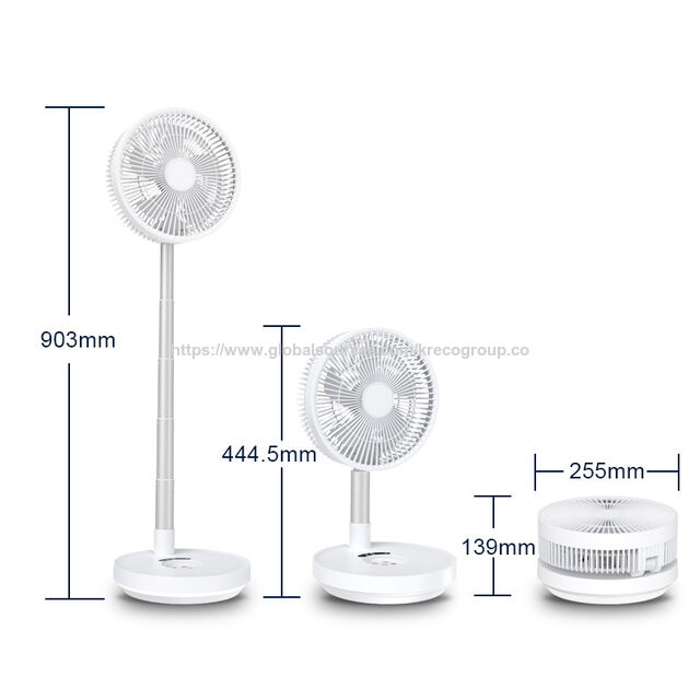 Ventiladores recarregáveis USB, Ventiladores recarregáveis, Ventiladores de mesa, Ventiladores elétricos de clipe, Ventilador de circulação dobrável com controle remoto, KRE-KDF-562