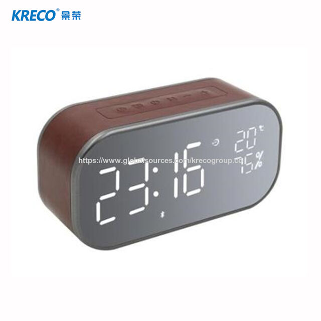 Haut-parleurs pour radio-réveil, Radio-réveil Bluetooth avec lecteur de carte USB/TF et batterie intégrée