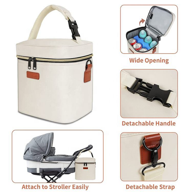 Hot Selling Insulated Breast Milk Cooler Bags and Baby Bottle Bags with Ice Pack