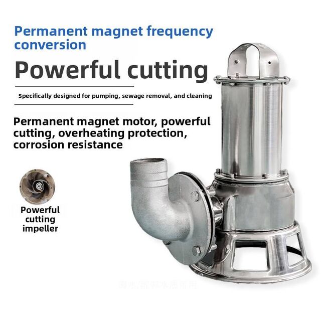 Pompe à eaux usées haute pression 3 pouces 5,5 kilowatts 380V Moteur en fonte Débit 65 m³/h OEM pour l'aquaculture et l'irrigation agricole