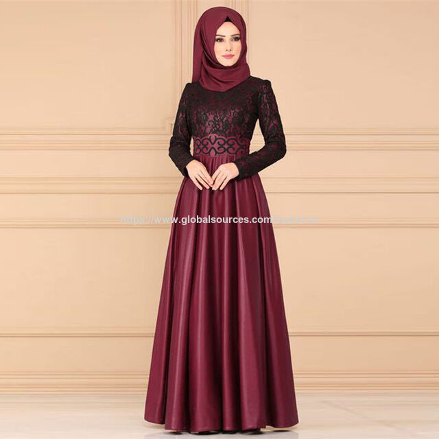 Einfarbiges Abaya Dubai Muslimische Kleider Islamische Kleidung Damen EID Tägliche Schlichte Bescheidene Kleidung