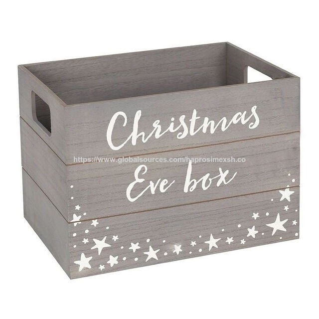 Caja de Color de Madera para Temporada Navideña, Artículos de Temporada