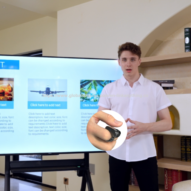 Mini Souris Bluetooth Anneau Télécommande pour Faire Défiler les Vidéos TikTok, Caméra Selfie, Page Turner pour iOS Android Windows