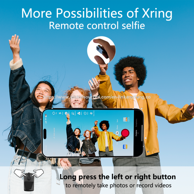 Mini Bluetooth Ring-Maus Fernbedienung zum Scrollen von TikTok-Videos, Selfie-Kamera, Seitenwender für iOS Android Windows