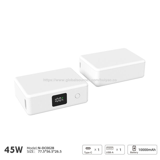 Pocket-Size 10000mAh Power Bank, 45W USB C Fast Charging Portable Charger with 15W Wireless Output & 36W USB-A, 3-in-1 External