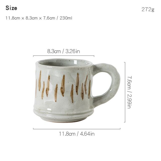 Vente en gros de tasses à café en céramique grossière avec logo personnalisable, tasses en céramique faites à la main, jeu de clés pour la maison