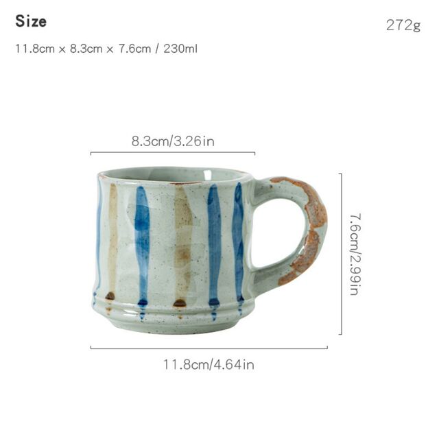 Vente en gros de tasses à café en céramique grossière avec logo personnalisable, tasses en céramique faites à la main, jeu de clés pour la maison