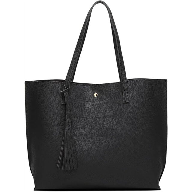 Grand Sac Fourre-Tout Fourre-Tout de Travail pour Femme en Cuir Vegan, Sac Fourre-Tout de 23L avec Fermeture Éclair, Sacs à Main pour Dames