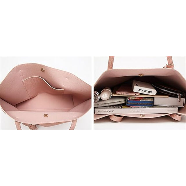 Grand Sac Fourre-Tout Fourre-Tout de Travail pour Femme en Cuir Vegan, Sac Fourre-Tout de 23L avec Fermeture Éclair, Sacs à Main pour Dames