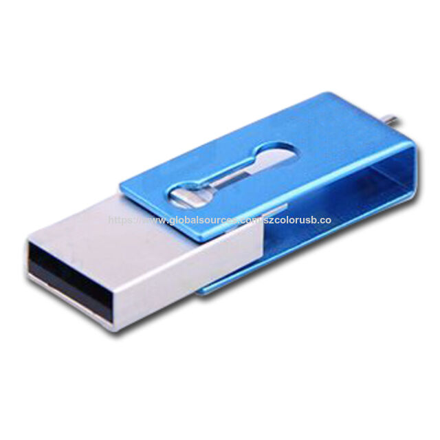 Schwenkbarer OTG USB-Speicherstick mit Rot und Blau für Handys