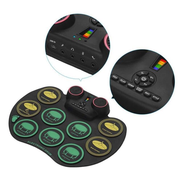 Ensemble de Batterie Électronique Portable Écologique en Silicone Durable pour Usage Domestique et Commercial avec Batterie Intégrée