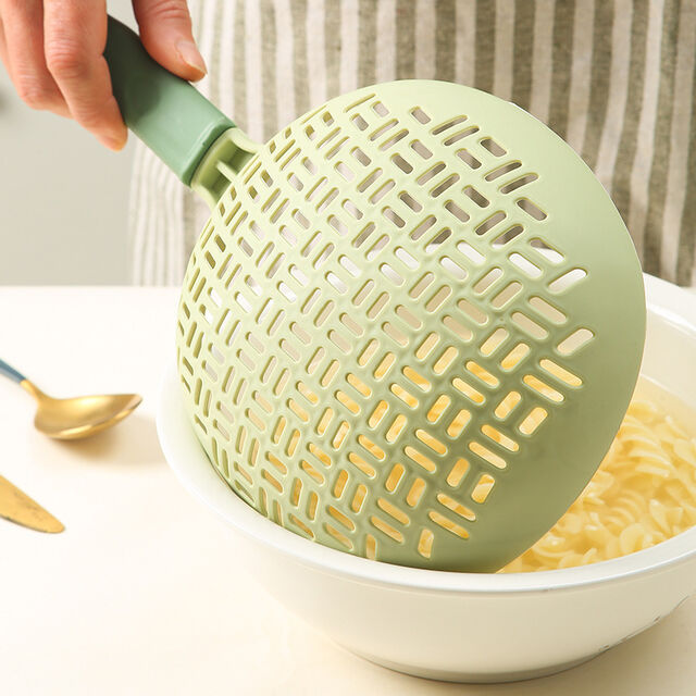 Cuchara para Fideos de Cocina, Colador de Empanadillas, Grado Alimenticio, Resistente a Altas Temperaturas, Colador Grande de Silicona para Pasta