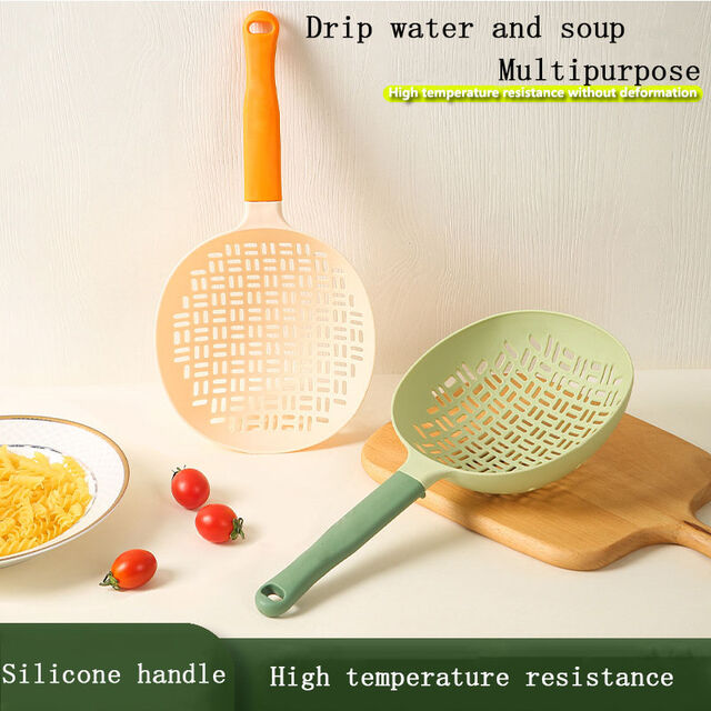 Cuchara para Fideos de Cocina, Colador de Empanadillas, Grado Alimenticio, Resistente a Altas Temperaturas, Colador Grande de Silicona para Pasta
