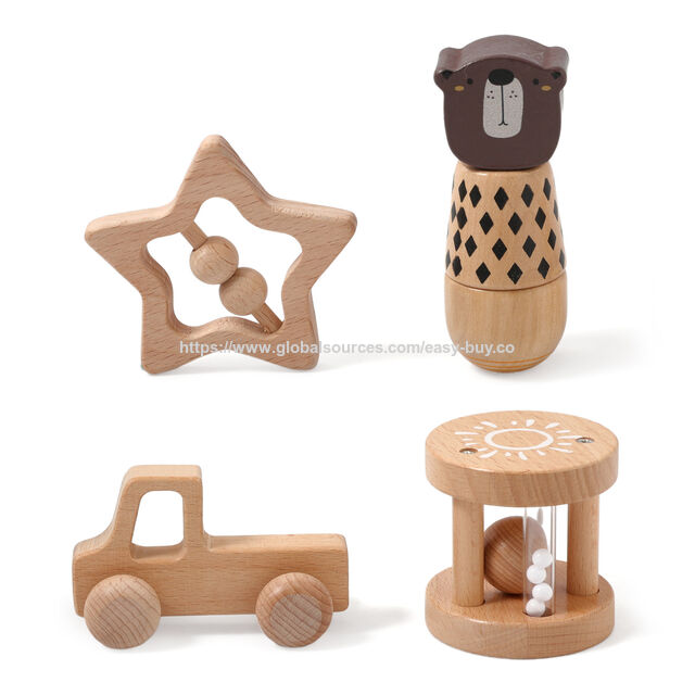 Conjuntos de Brinquedos para Bebê de Alta Qualidade, Conjuntos de Brinquedos de Silicone para Bebê, Chocalhos para Bebê, Caixa de Presente Unissex