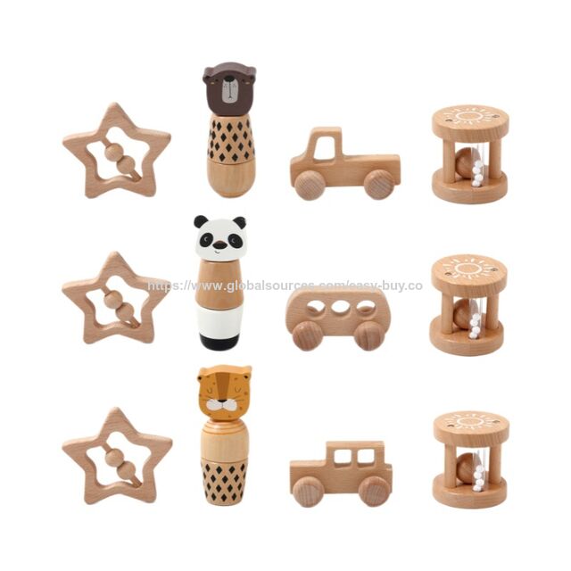 Conjuntos de Brinquedos para Bebê de Alta Qualidade, Conjuntos de Brinquedos de Silicone para Bebê, Chocalhos para Bebê, Caixa de Presente Unissex