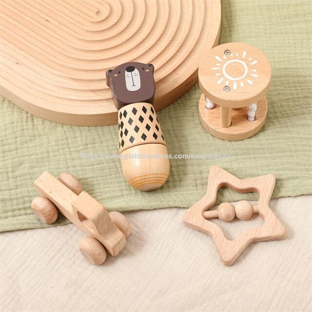 Conjuntos de Brinquedos para Bebê de Alta Qualidade, Conjuntos de Brinquedos de Silicone para Bebê, Chocalhos para Bebê, Caixa de Presente Unissex