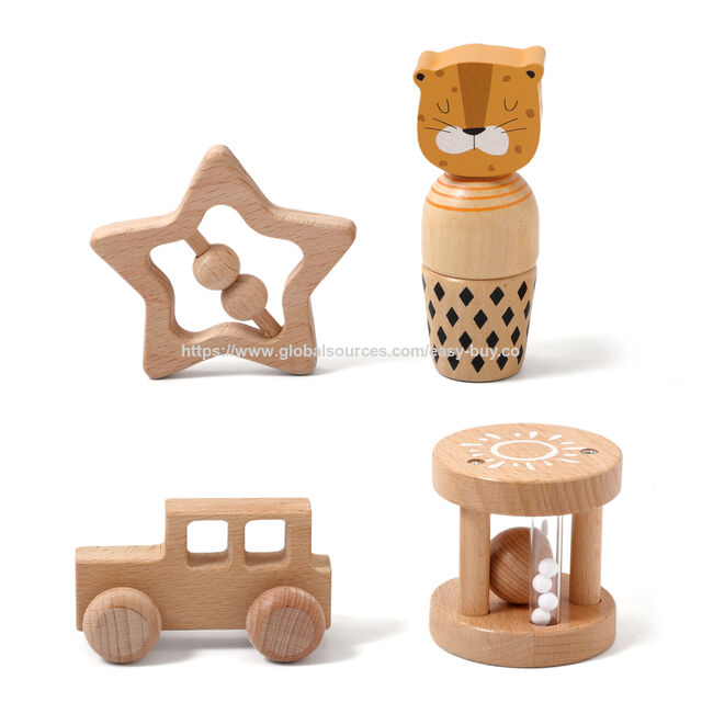Conjuntos de Brinquedos para Bebê de Alta Qualidade, Conjuntos de Brinquedos de Silicone para Bebê, Chocalhos para Bebê, Caixa de Presente Unissex