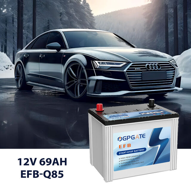Batería de Coche EFB Start Stop 12V 60Ah Q85 JIS D35 Especificación Alta Vida de Ciclo Potencia Automotriz