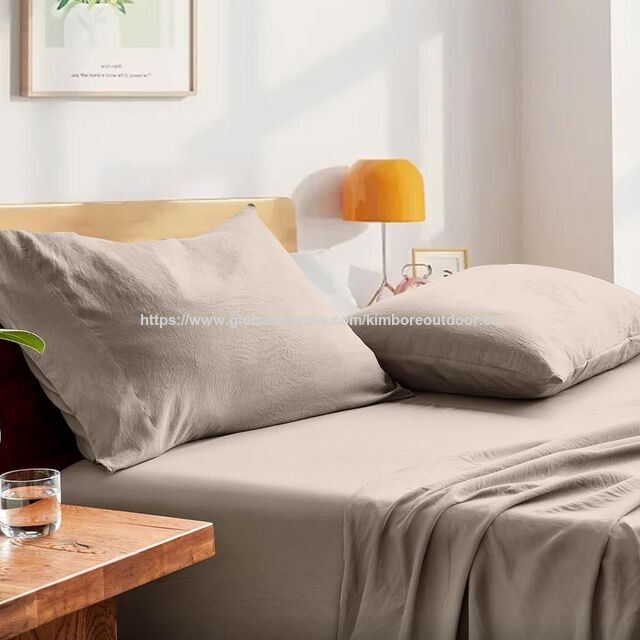 Ensemble de Literie en Lin Tissé 100% de Haute Qualité, Motif Uni, Écologique, 100TC, Moderne et Populaire, Meilleures Ventes