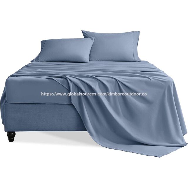 Ensemble de Draps Premium en Microfibre à Effet Rafraîchissant, Poches Profondes, Vente en Gros