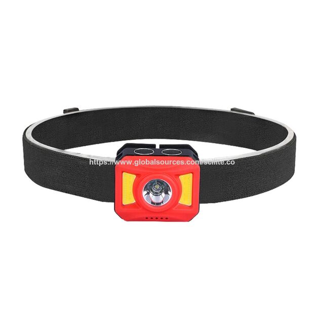 Super Mini Type C Fast Charging Waterproof White and Red Cob Led Light 3W Rechargeable Sensor LED Headlamp