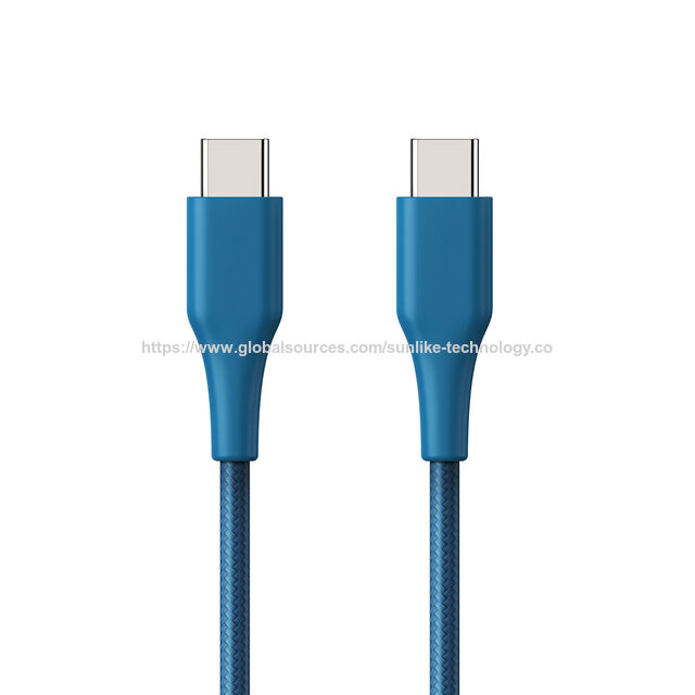 Wholesale GRS USB A to C and C to C cable with RTPE plug environment-friendly material for type C port devices