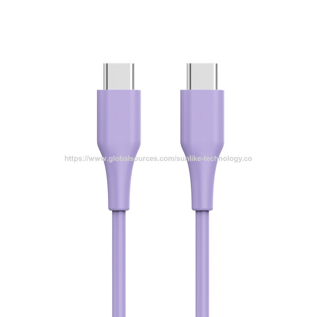 Wholesale GRS USB A to C and C to C cable with RTPE plug environment-friendly material for type C port devices