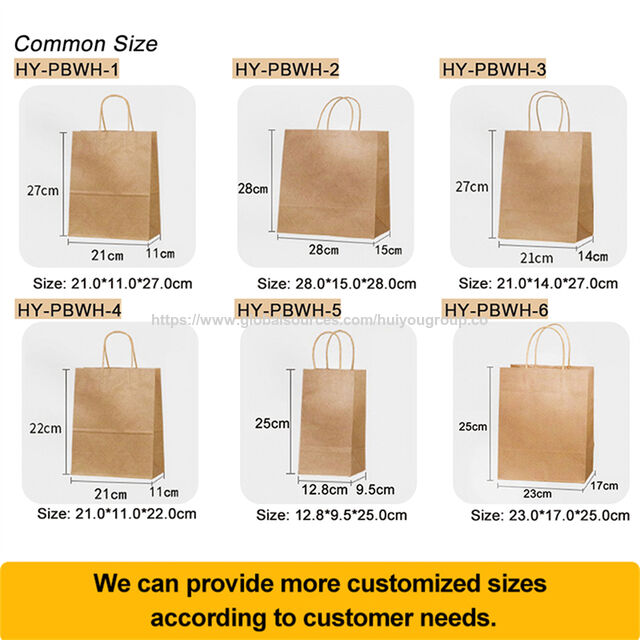 Bolsas de Papel con Logo Personalizado, 200-250 gsm, Bolsa de Papel Kraft Marrón para Empaque de Panadería, Empaque de Café, Bolsa de Supermercado
