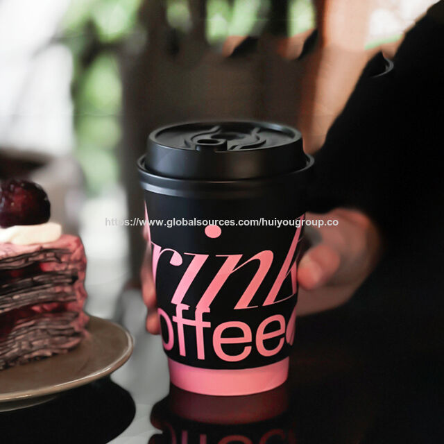 Vaso de Papel 4oz 6oz 8oz 12oz 16oz Ecológico Personalizado para Café Caliente, Vaso Desechable de Doble Pared con Logo para Bebidas Frías