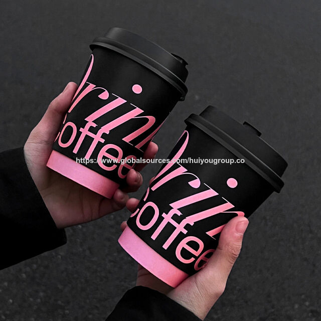 Vaso de Papel 4oz 6oz 8oz 12oz 16oz Ecológico Personalizado para Café Caliente, Vaso Desechable de Doble Pared con Logo para Bebidas Frías