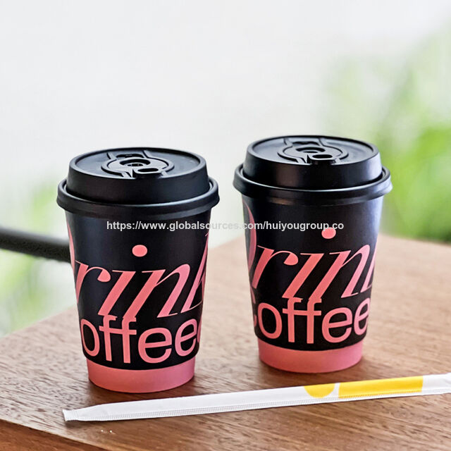 Vaso de Papel 4oz 6oz 8oz 12oz 16oz Ecológico Personalizado para Café Caliente, Vaso Desechable de Doble Pared con Logo para Bebidas Frías