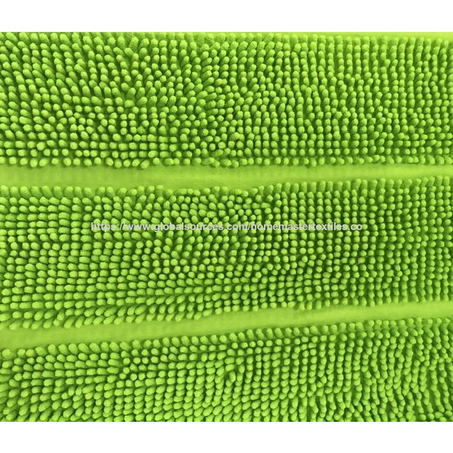 Tissu chenille microfibre en forme de nouilles, Tissu chenille microfibre en rouleau, Tissu chenille pour serpillère de nettoyage, OEM