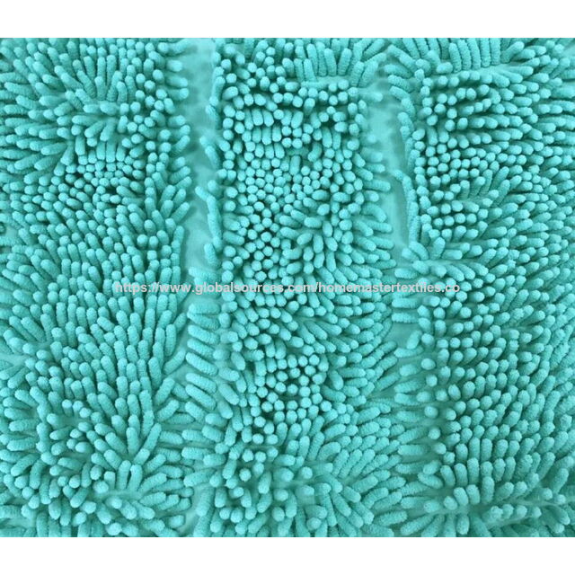Tissu chenille microfibre en forme de nouilles, Tissu chenille microfibre en rouleau, Tissu chenille pour serpillère de nettoyage, OEM