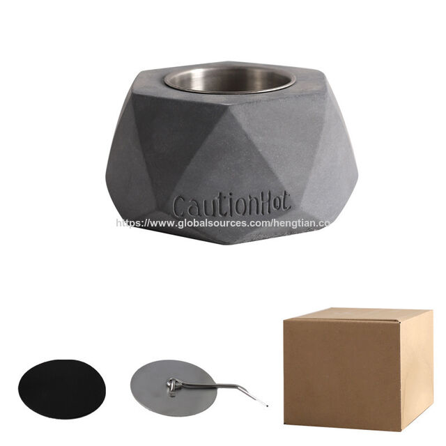 Mini Lareira de Mesa: Aquecedor de Álcool com Chama Real - Lareira Criativa em Forma de Diamante para Interior/Exterior